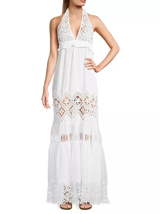 Ramy Brook Aviana Lace Cover-Up Maxi Dress White Stealing Underwear Ramy Brook Aviana Lace Cover-Up Maxi Dress White Stealing Underwear
