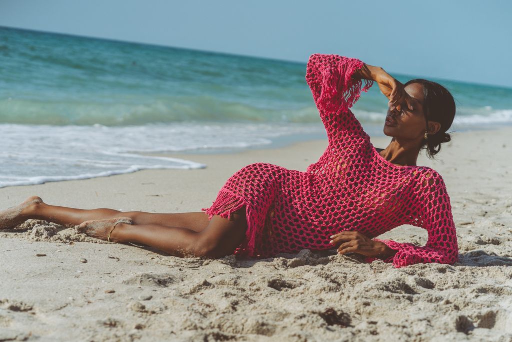 Violet Fuchsia Crochet Mini Dress Coverup Stealing Underwear Violet Fuchsia Crochet Mini Dress Coverup Stealing Underwear