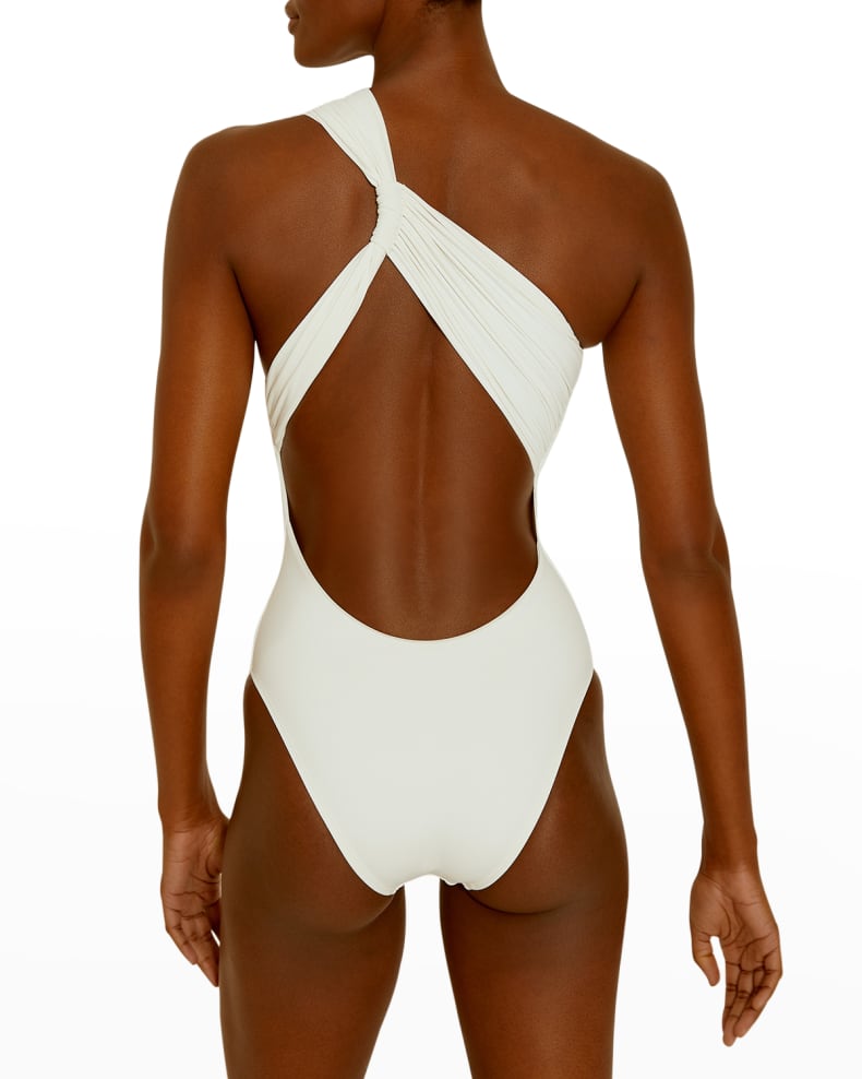 Swimwear One-Shoulder One-Piece Light-Moderate Black
