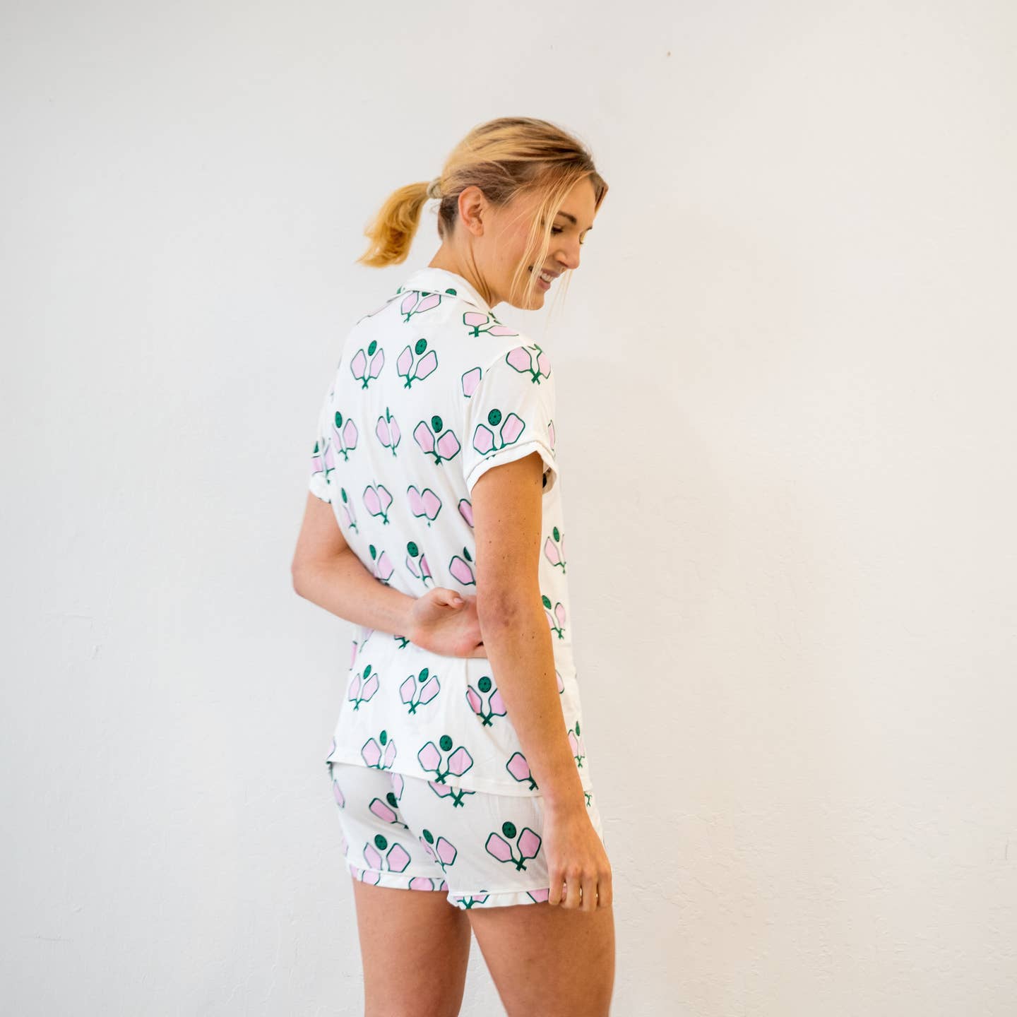 Pickleball Paddles Pajama Short Set