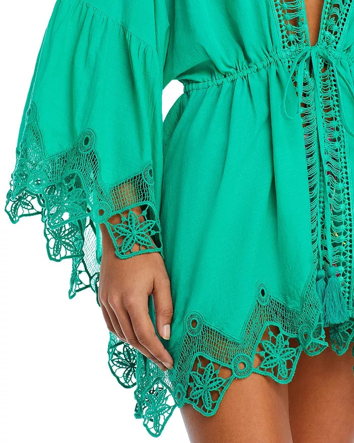 Ramy Brook April Lace Cover-Up Mini Dress