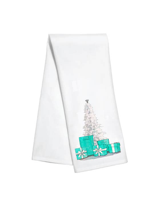 Holiday Tiffany Tree Kitchen Tea Towel