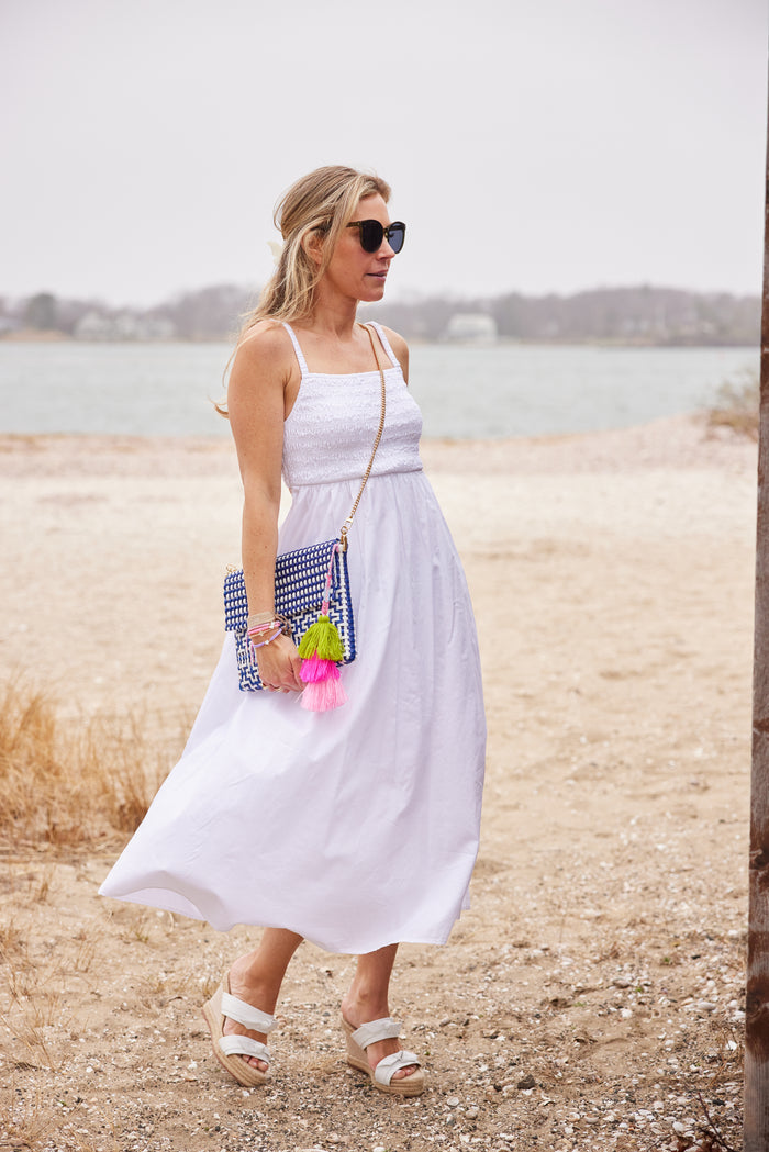 Preppy Tile Navy Citron Crossbody/Clutch