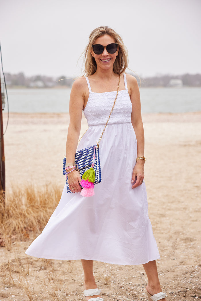 Preppy Tile Navy Citron Crossbody/Clutch