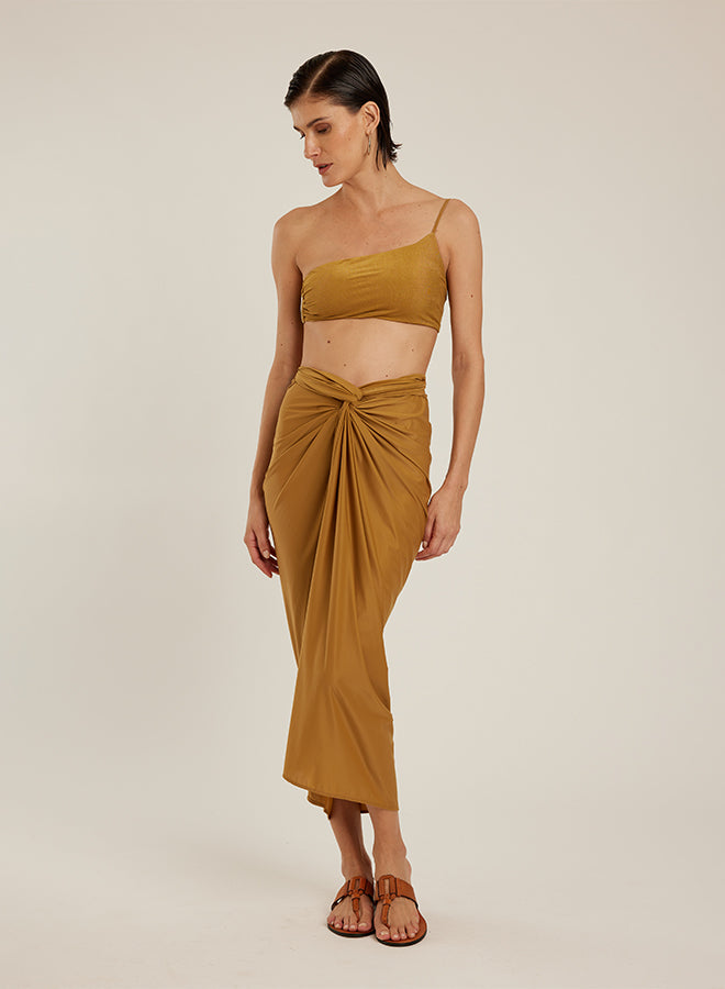 Lenny Niemeyer Knot Touch Sarong in Amber -Wear Multiple Ways