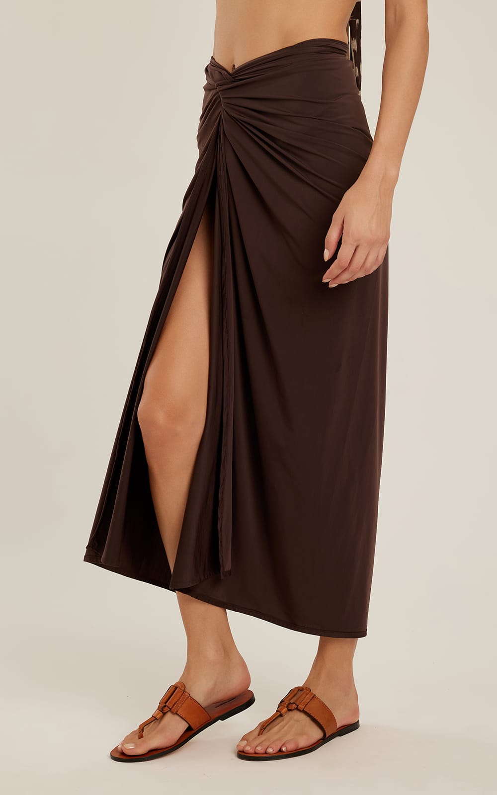 Lenny Niemeyer Knot Touch Sarong in Coffee -Wear Multiple Ways