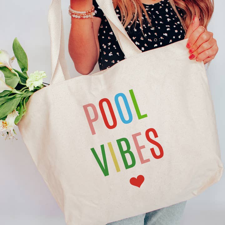 Colorful Pool Vibes XL Tote Bag