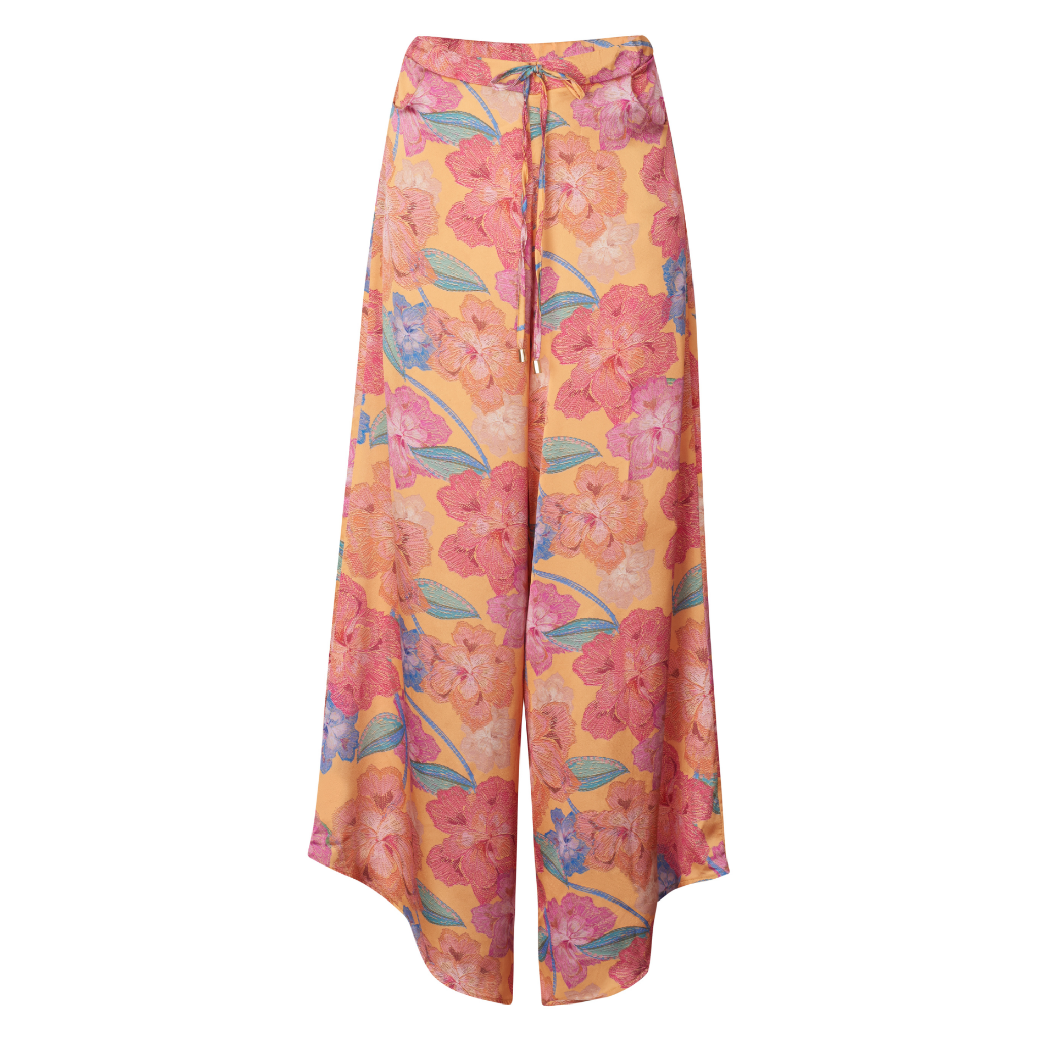 Orange Bloom Dore Floral Pants