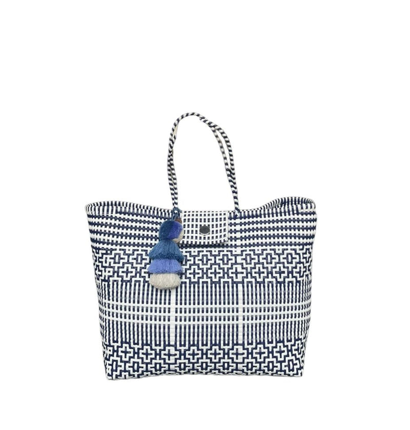 Preppy Tile Navy / White Citron Tote XL Weekender