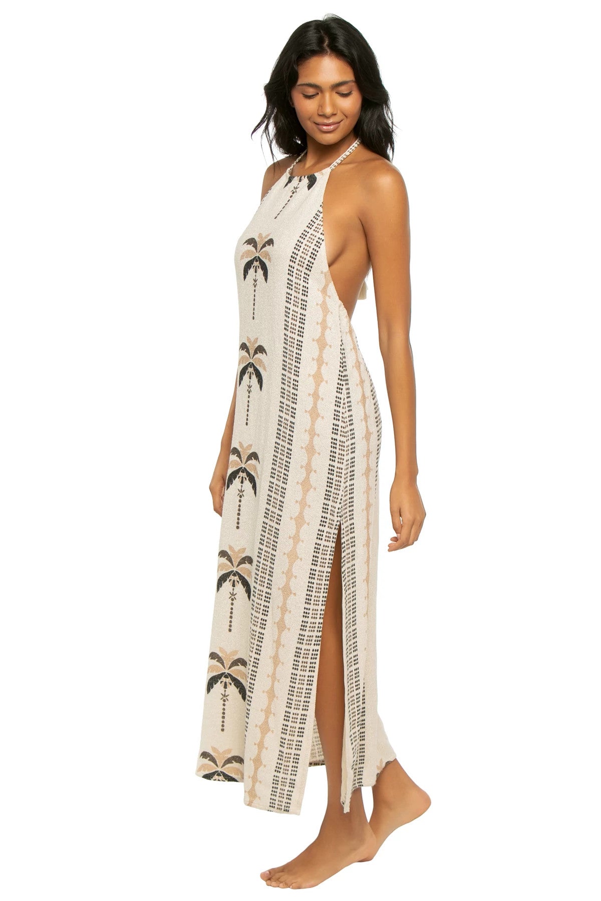 Ramy Brook Gardenia Halter CoverUp Midi Dress