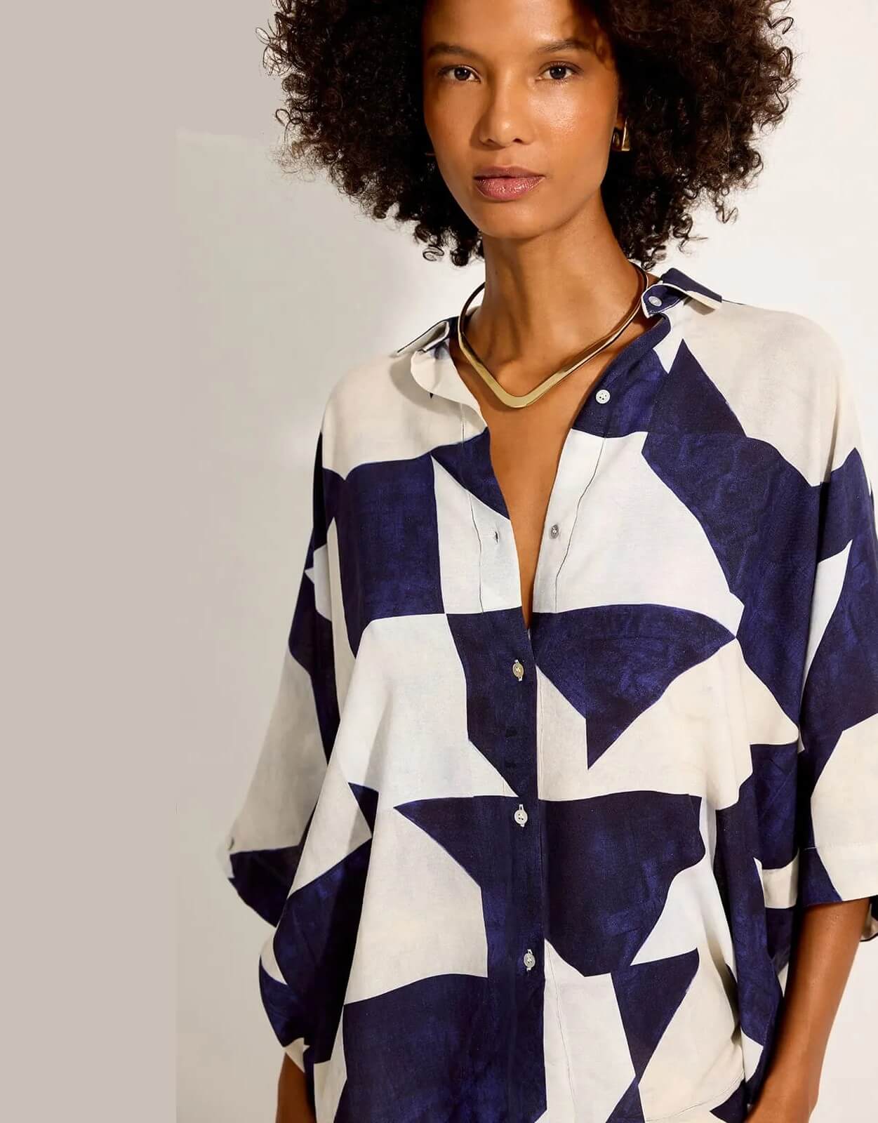 Lenny Niemeyer Oversized Cut Top in Abstract
