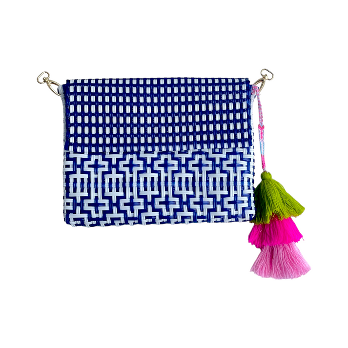 Preppy Tile Navy Citron Crossbody/Clutch