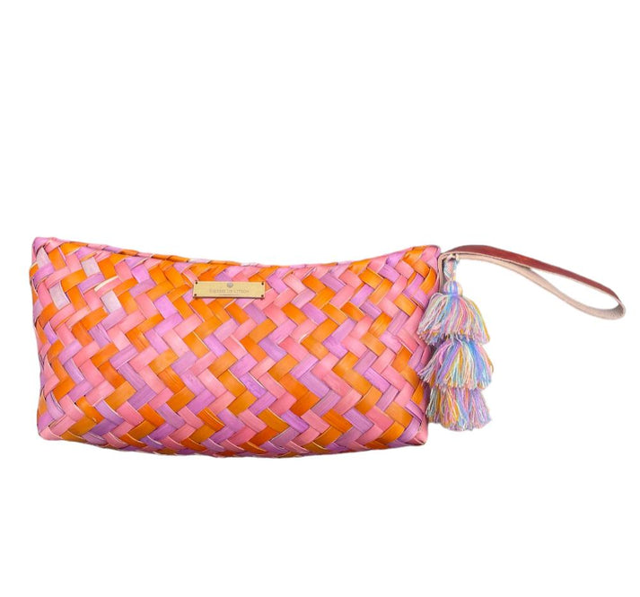 Palm Clementine / Lavender Baguette Citron Clutch