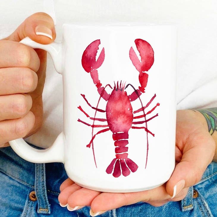 Watercolor Lobster 15 oz Mug