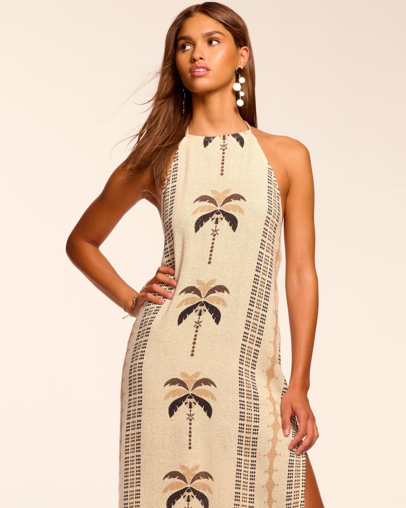 Ramy Brook Gardenia Halter CoverUp Midi Dress