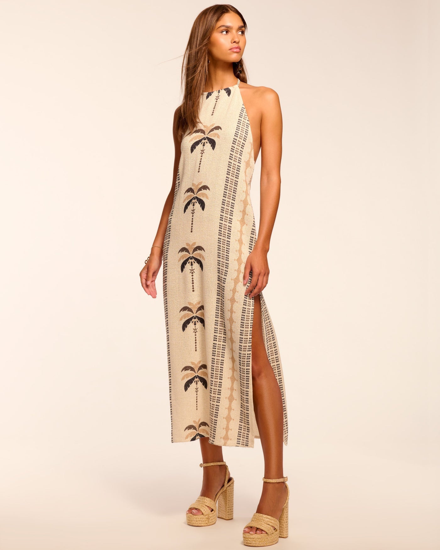 Ramy Brook Gardenia Halter CoverUp Midi Dress