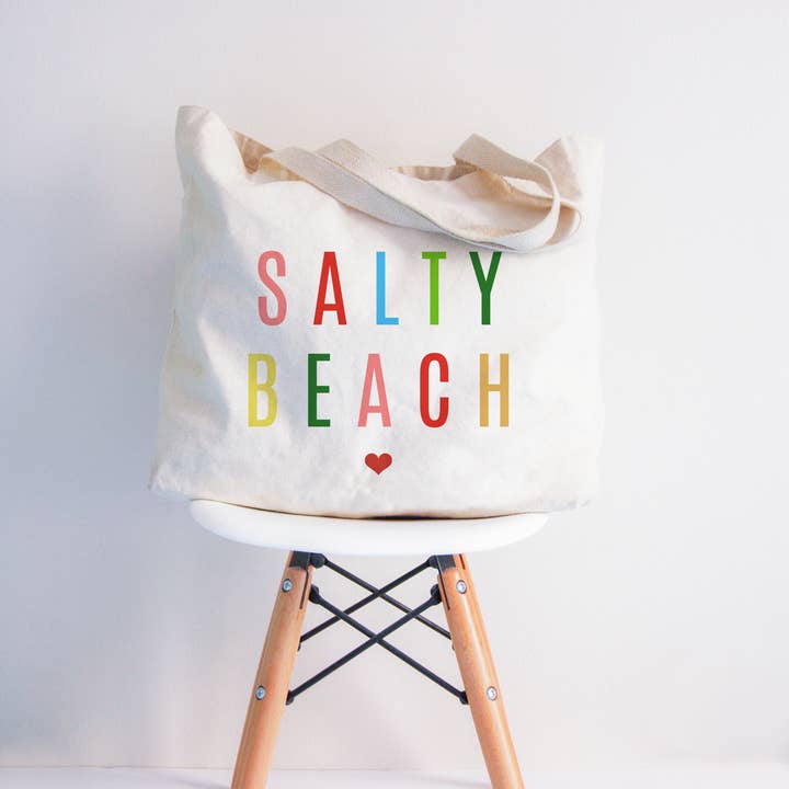 Colorful Salty Beach XL Tote Bag