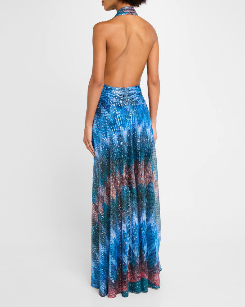 maya chevron sequin maxi dress Maya Pink Chevron Sequin Maxi Dress Size 10