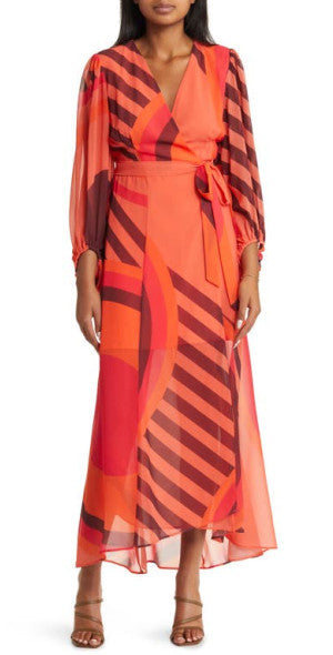 Hutch Lindie Coral Retro Geo Print Long Sleeve Dress – Stealing Underwear Hutch Lindie Coral Retro Geo Print Long Sleeve Dress – Stealing Underwear