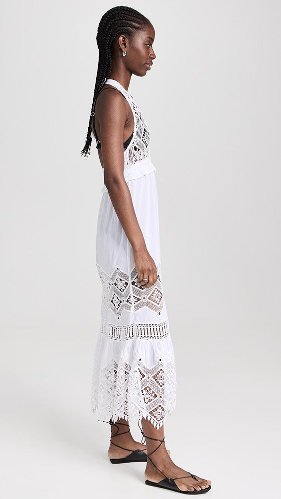 Ramy Brook Aviana Lace Cover-Up Maxi Dress White Ramy Brook Aviana Lace Cover-Up Maxi Dress White