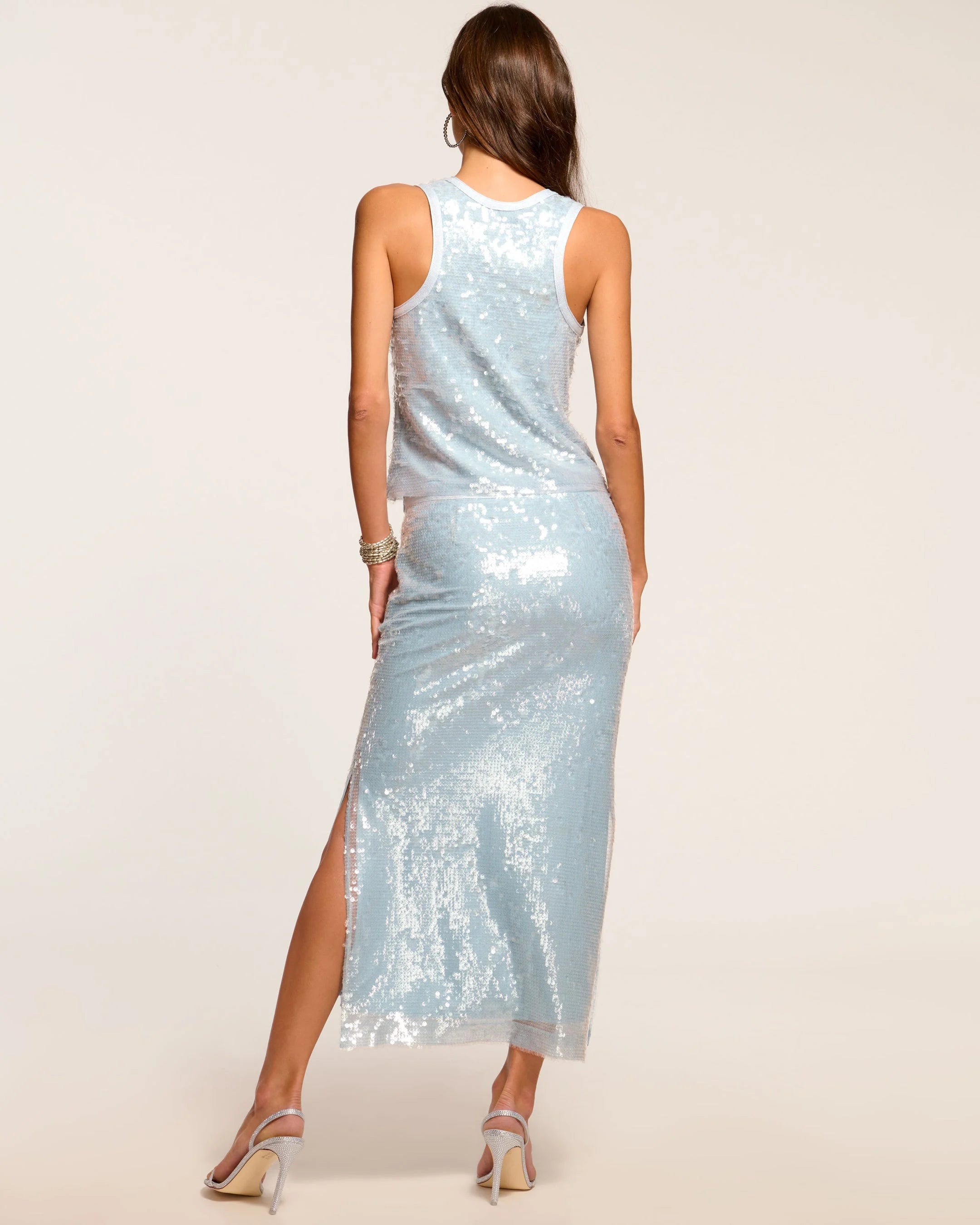 Ramy Brook Chelsey Dream Sequin Scoop Neck Tank Top