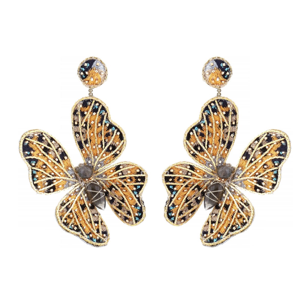 Butterfly Semiprecious Stones Earrings