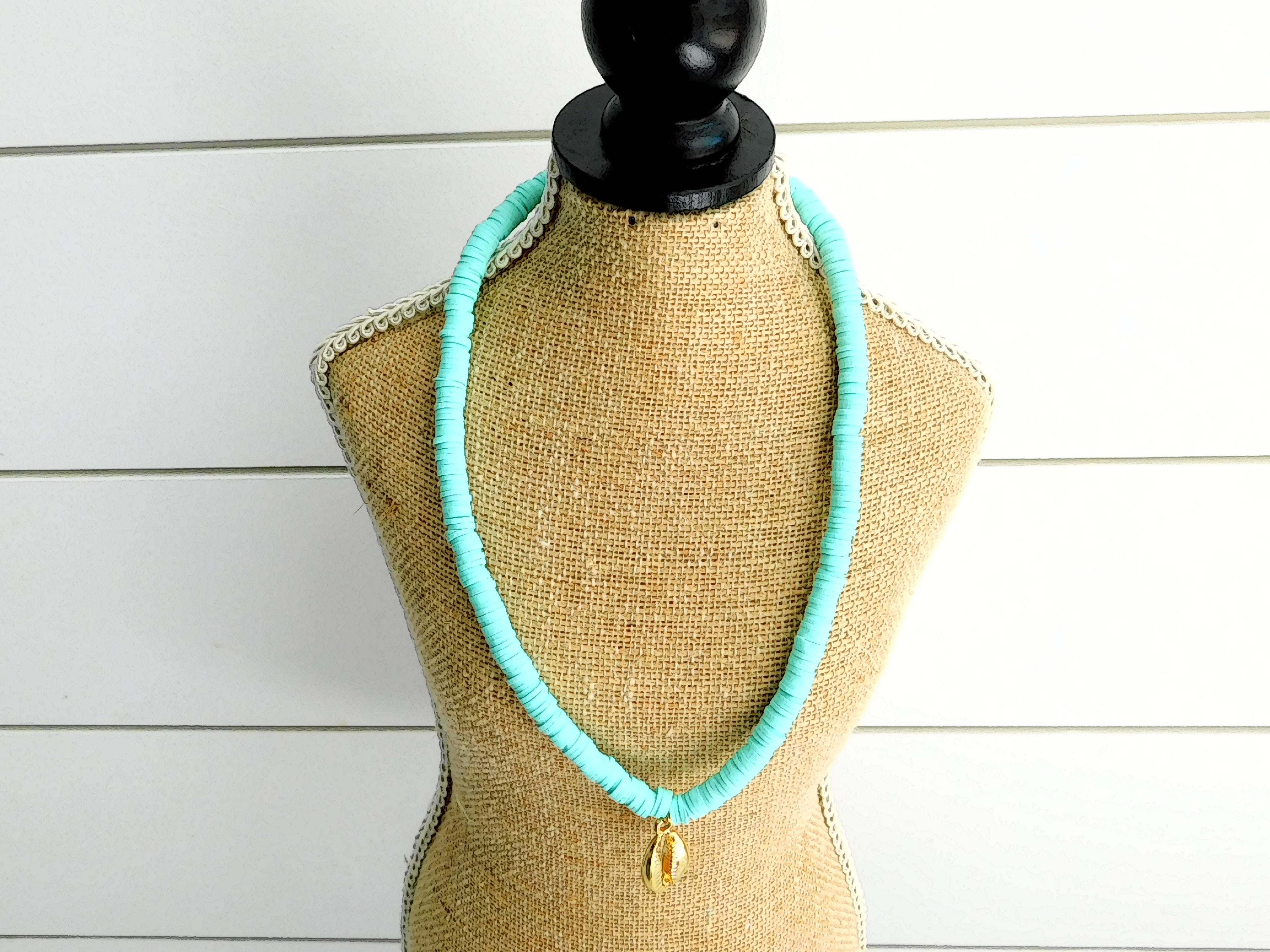 Full Neon Large Disc Necklace with Gold Shell *Multiple Colors