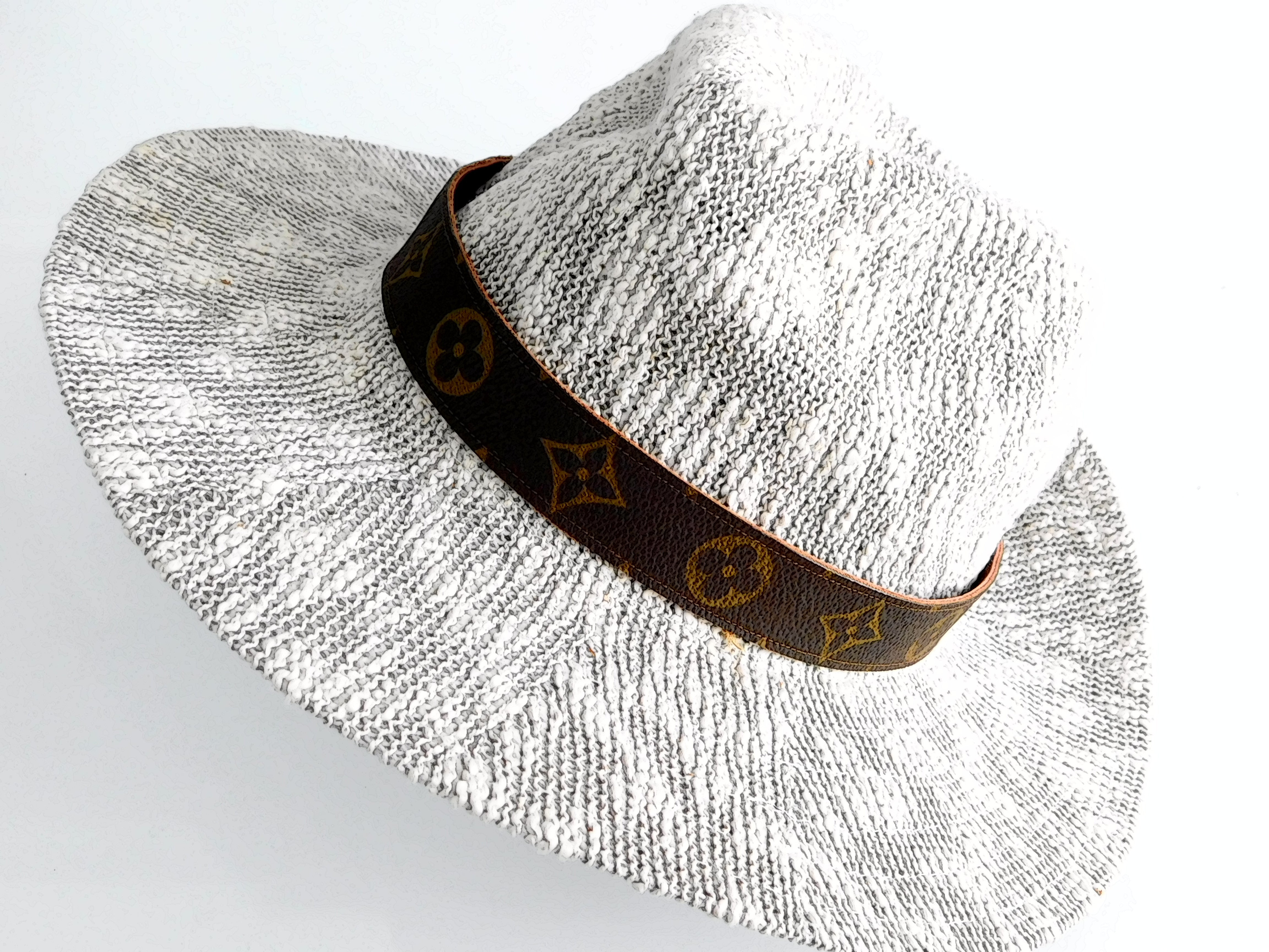 Patches of Upcycling Cowboy Sun Hat in Grey with Louis Vuitton Ribbon –  Stealing Underwear