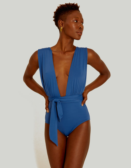 Lenny Niemeyer Chic One Piece Swimsuit in Cobalt- Wear Multiple Ways