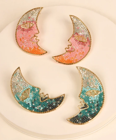 LUNE MOON EARRINGS TURQUOISE