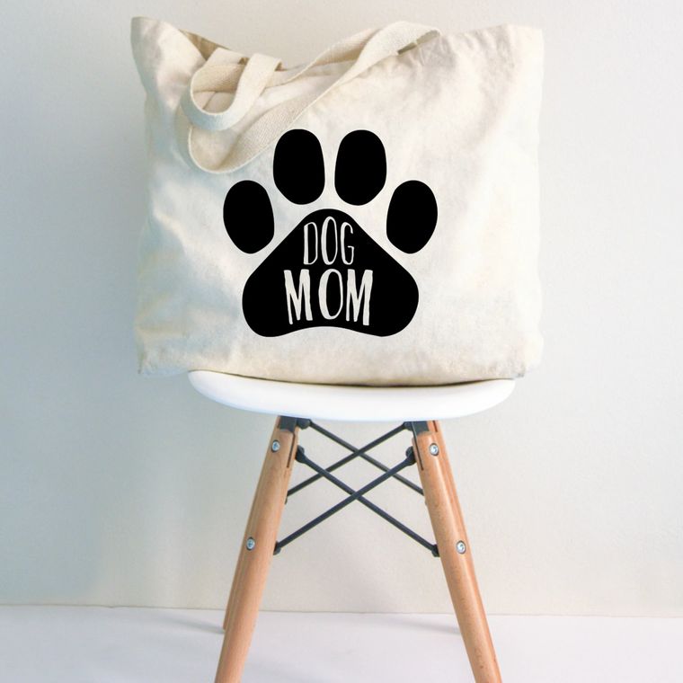 The perfect tote for the beach, errands, grocery shopping, etc.  Cute & Casual, it's prefect for every day!  Dog Mom XL Tote Bag *Measures 20