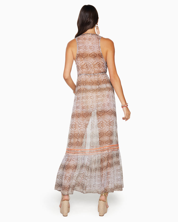 Ramy Brook Printed Silas Dress Cover-Up Maxi Dress