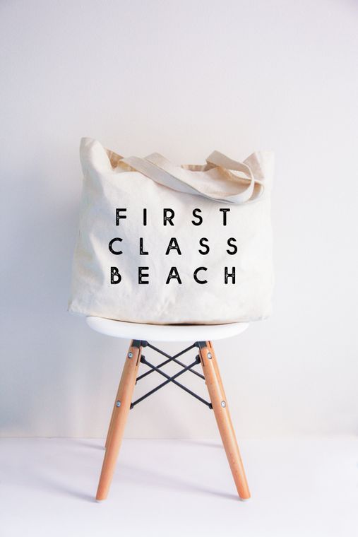 The perfect tote for the beach, errands, grocery shopping, etc.  Cute & Casual, it's prefect for every day!  First Class Beach XL Tote Bag *Measures 20