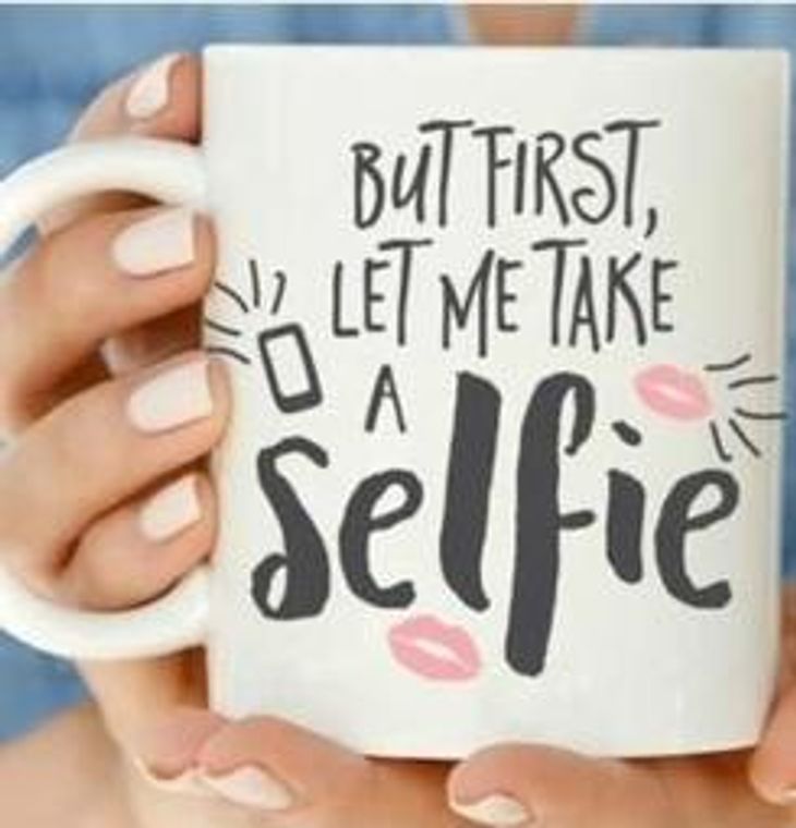 The perfect gift for that Instagramer;the perfect mug for that next pic!  But First Let Me Take a Selfie 15 oz Mug *Professionally Made, Dishwasher and Microwave Safe *100% Ceramic